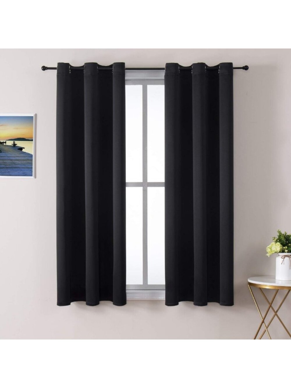 Elegant Blackout Curtains for Bedroom & Living Room - 40" Long, Light Blocking